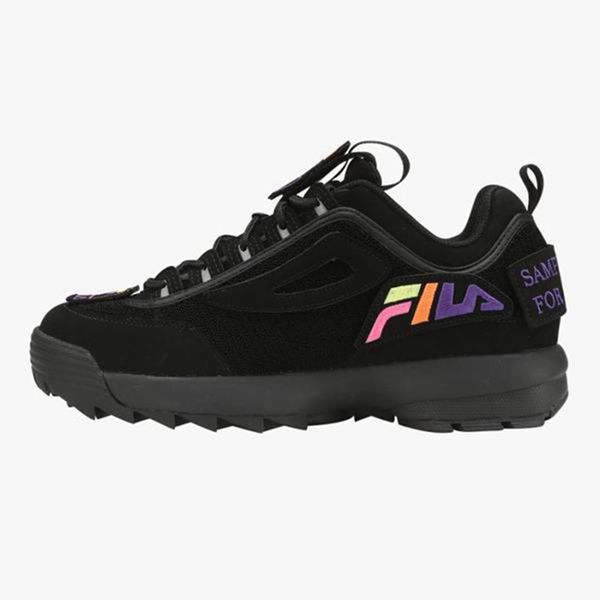 Calzado Heritage Fila Mujer Negras / Moradas - Disruptor 2 Patches - España 617309XZG